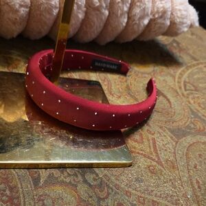 NWOT Red Satin with Rhinestones Headband